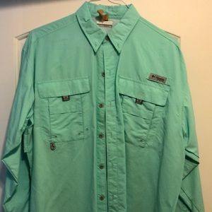 Columbia Men’s PFG Long Sleeve Mint Green